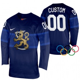 Finland Custom 2022 Winter Olympics Navy Authentic Shirt - Mannen